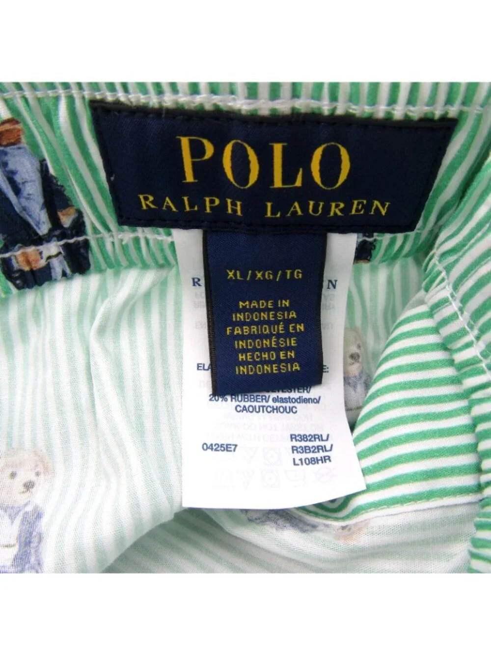 Polo Ralph Lauren Striped Morning Bear Boxer Shorts Men's Size XL NEW
